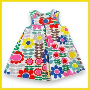 Baby Boden Corduroy Bright Floral Pinafore / Jumper Dress 3-6 Months